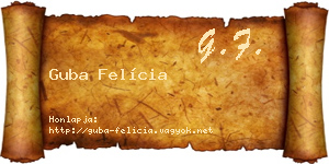 Guba Felícia névjegykártya